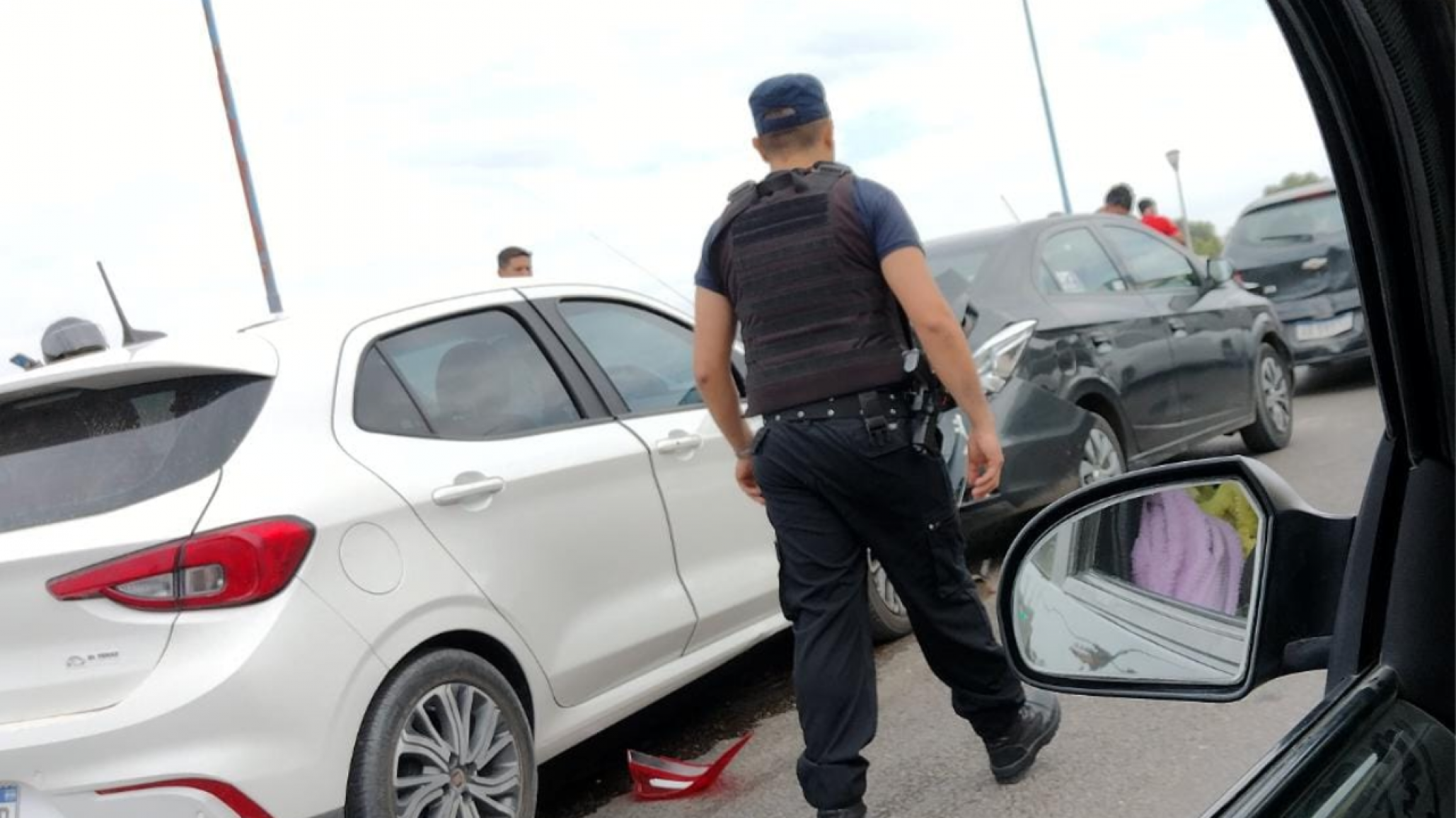 Hubo un choque en cadena entre tres autos