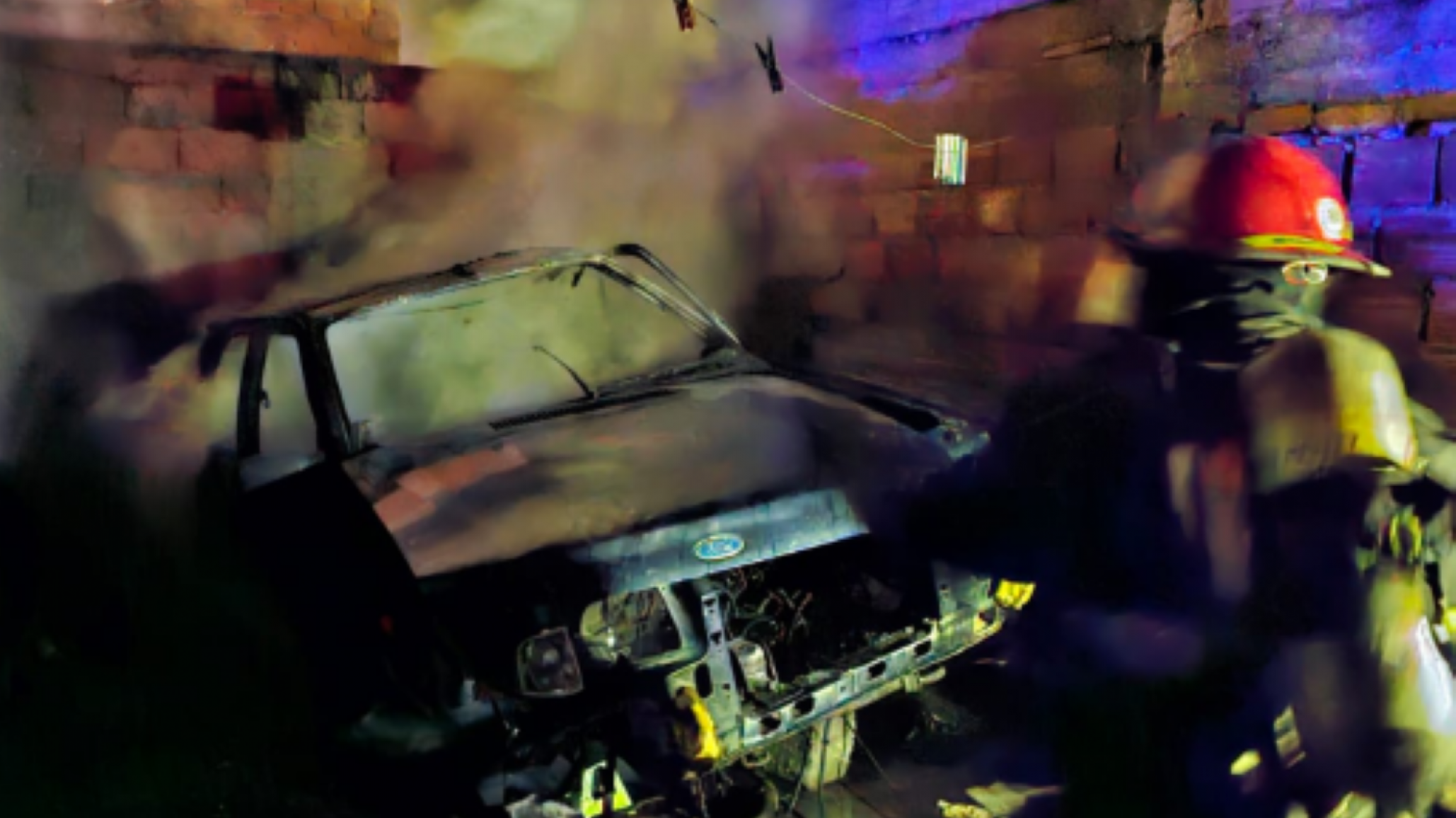 Incendio: arreglaba su auto, volcó un bidón de combustible y se desató el fuego