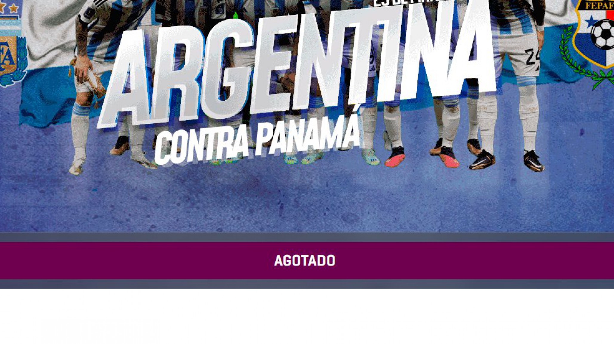 Más de un millón de personas quisieron comprar entradas para el partido de Argentina ante Panamá