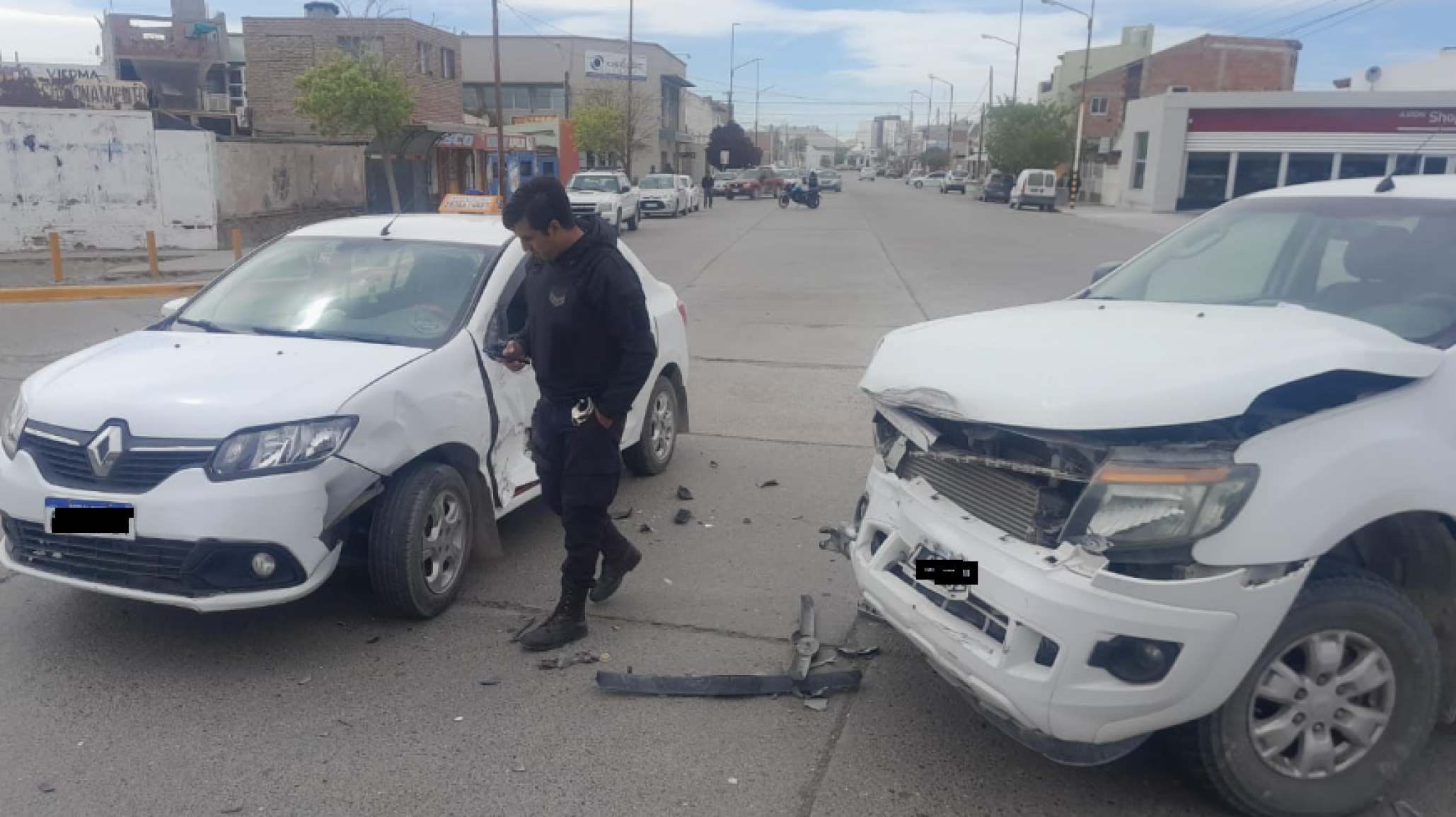 Un sexagenario terminó en el hospital tras un choque