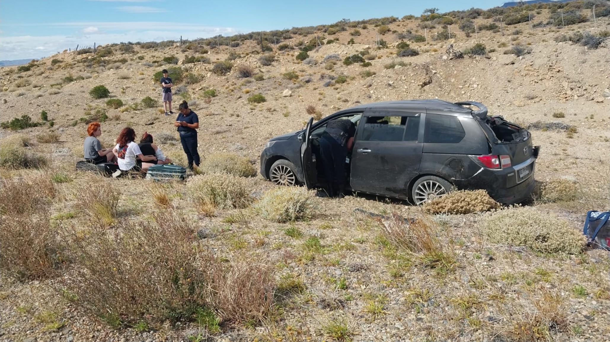 Menor herida en un violento vuelco en Sarmiento