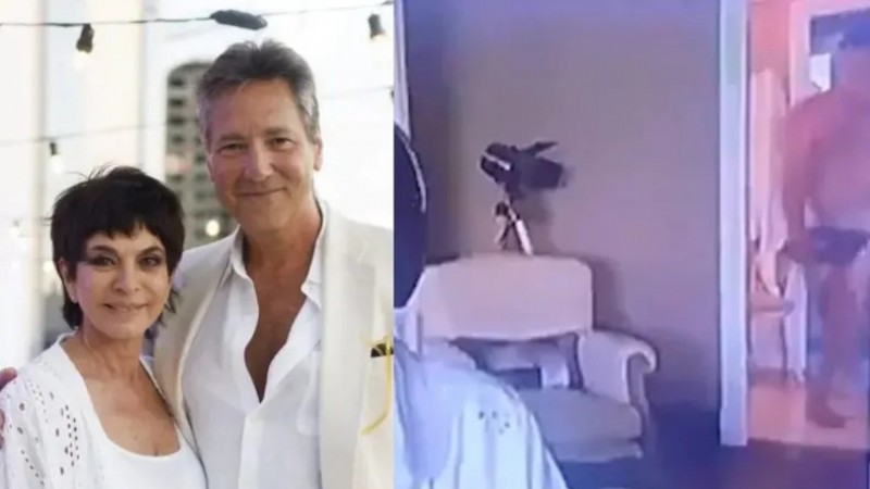 Mónica Gutiérrez se refirió al blooper de su marido desnudo durante un móvil: "no me di cuenta"