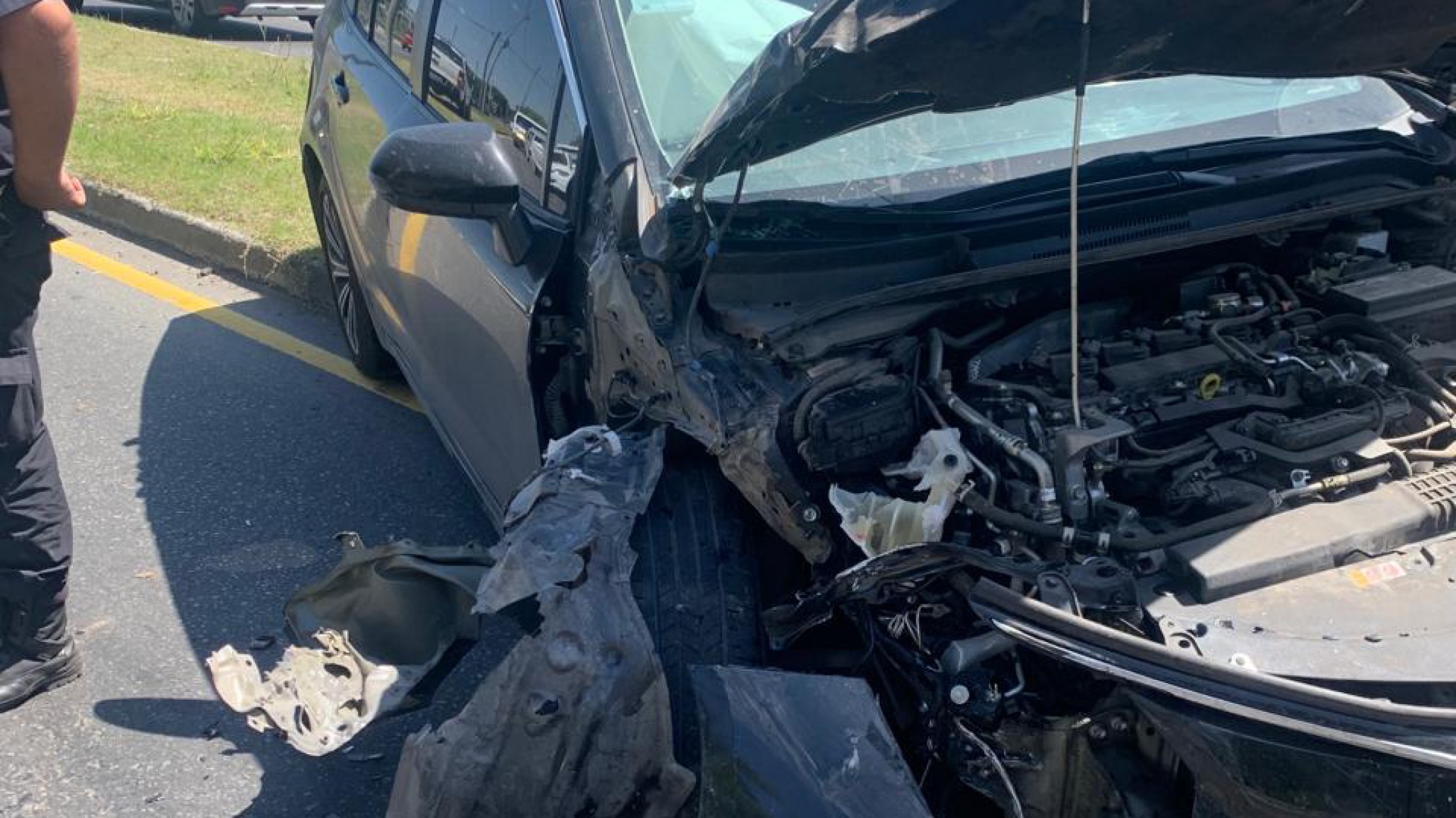 Ricardo Bochini sufrió un violento choque contra un camión