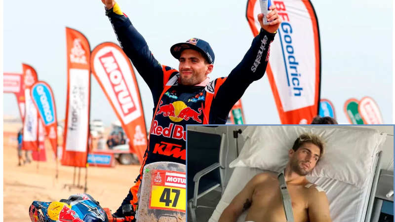 El bicampeón del Dakar, Kevin Benavides sufrió un grave accidente