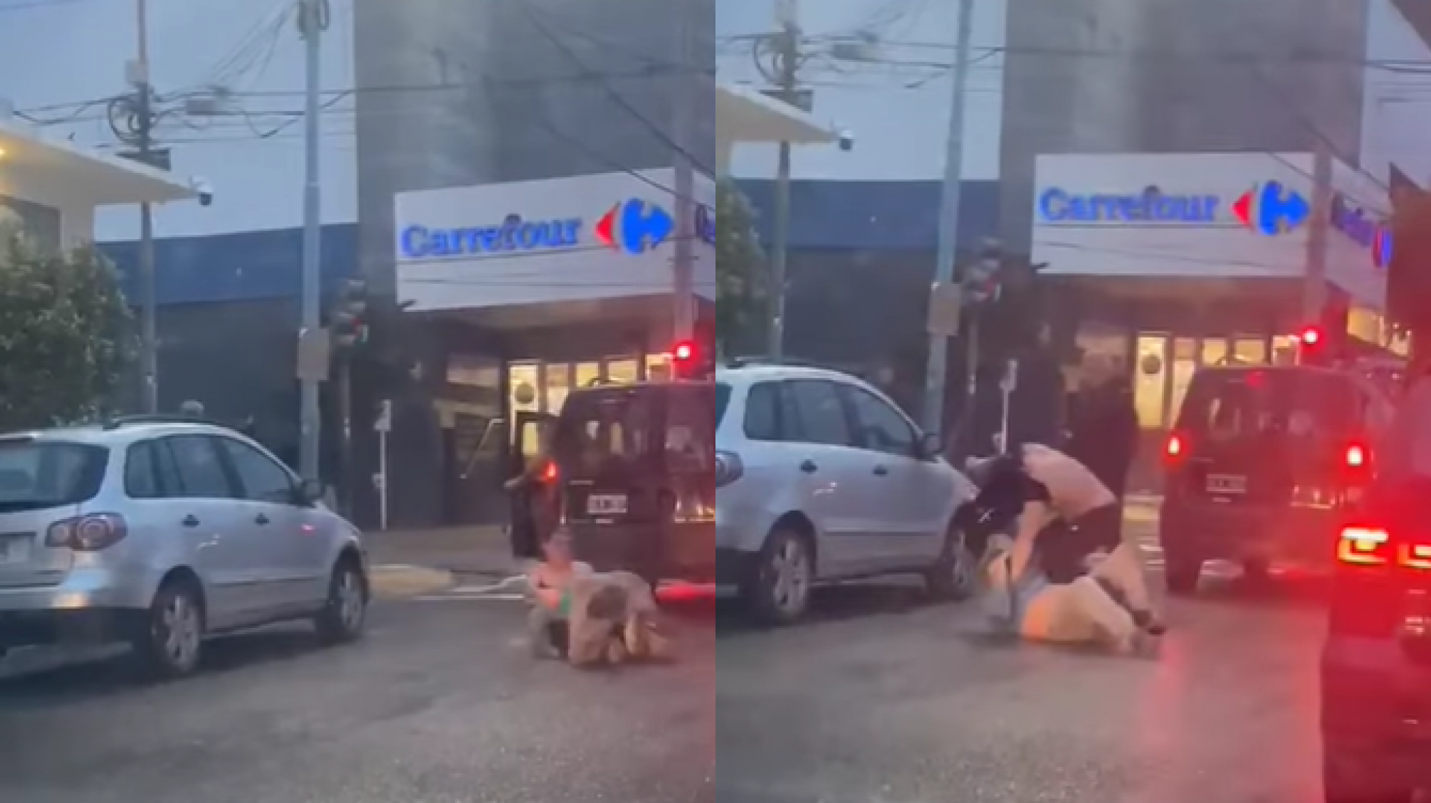 Violenta pelea en el centro de Comodoro: Dos hombres se enfrentaron en plena calle