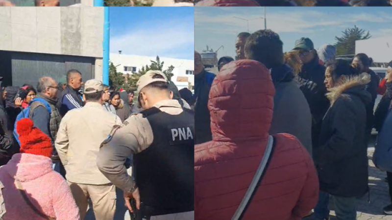 Movilización pacífica en el puerto: Trabajadores de TAEX exigen reincorporación tras despidos masivos
