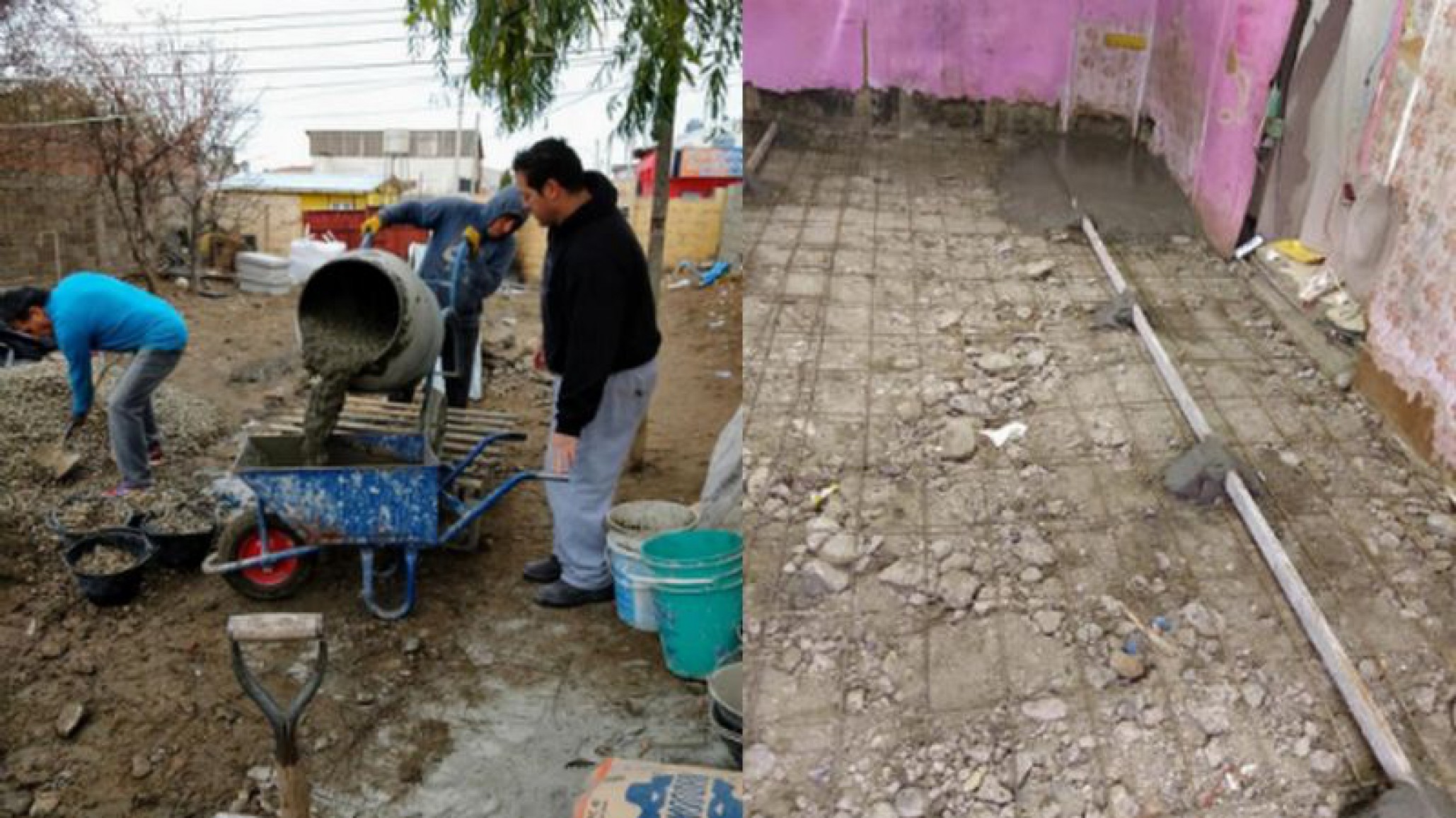 Avanza la construcción para los siete hermanitos que pasaban frío