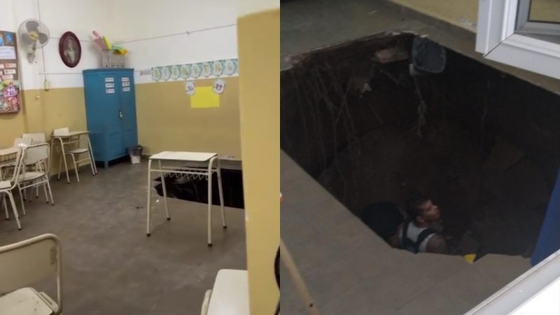 Santa Fe: se derrumbó el piso de una escuela en el primer día de clases