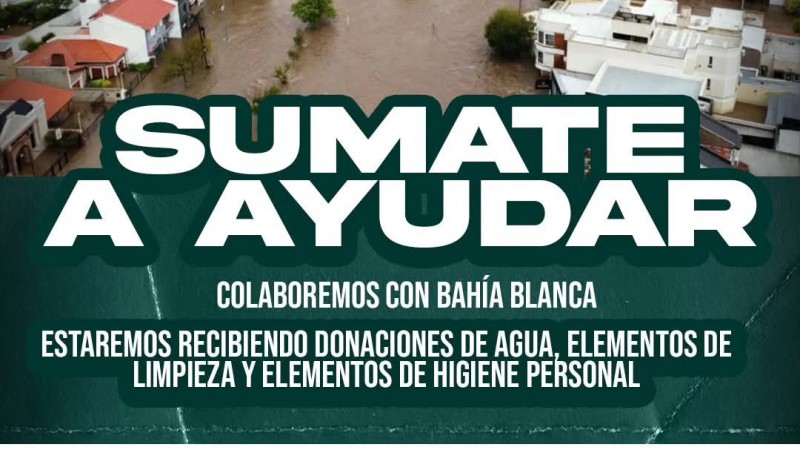 Gimnasia y otros clubes de Comodoro se unen para ayudar a Bahía Blanca: reciben donaciones