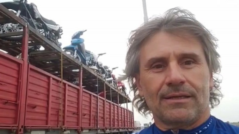 Marcos Di Palma lidera una caravana solidaria hacia Bahía Blanca