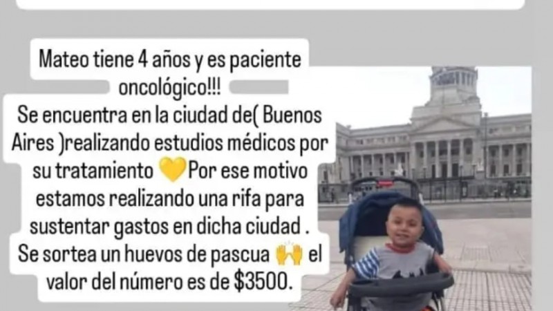 Mateo necesita tu ayuda: organizan rifa solidaria tras un robo en plena lucha contra el cáncer