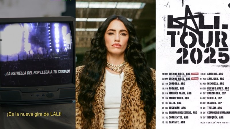 Lali anunció su gira 2025 y hay dos fechas confirmadas para Chubut