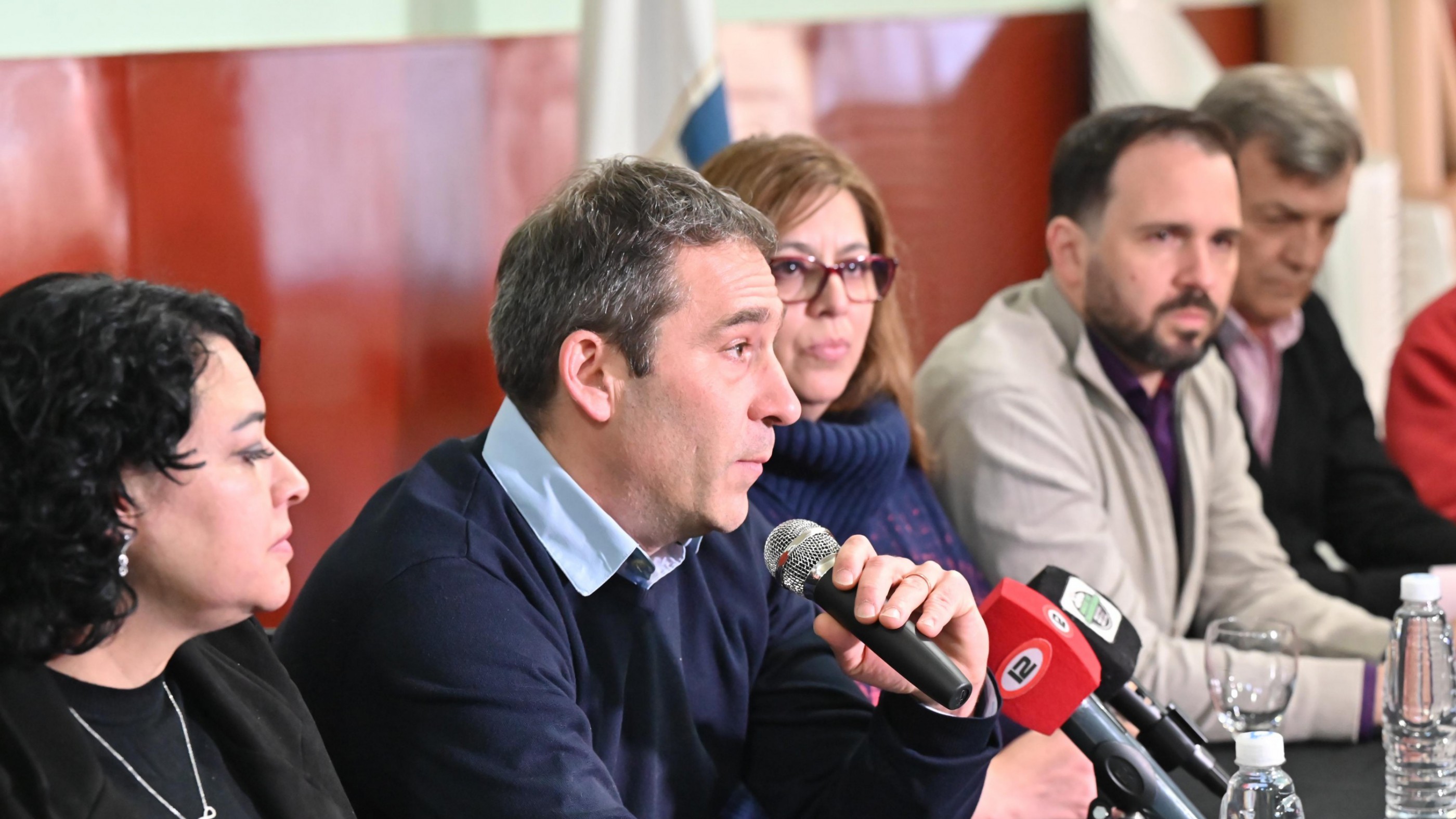 Con una conferencia en Rawson, Luque celebró la victoria junto a toda su lista