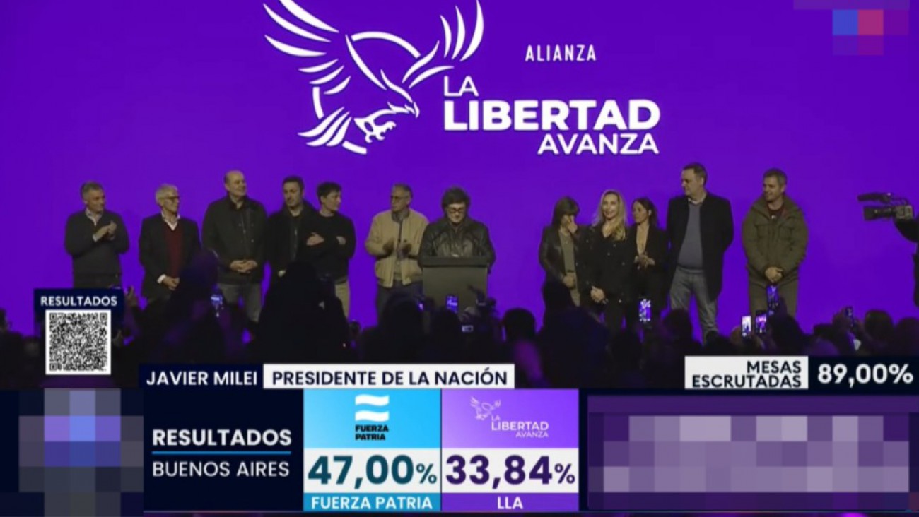 Milei reconoció la derrota en Provincia pero prometió "redoblar el rumbo del Gobierno"