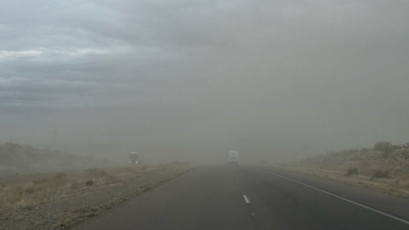 Máxima precaución: vientos fuertes y polvo en suspensión obligan a extremar cuidados en Rutas 3, 26 y 40