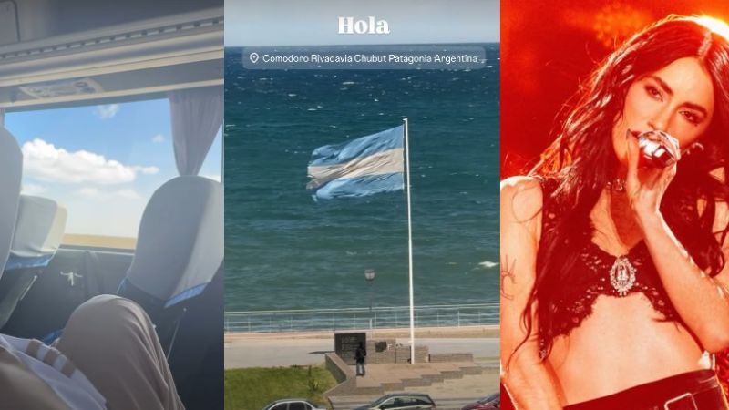 Lali desembarcó en Comodoro y compartió una postal del mar: "Hola"