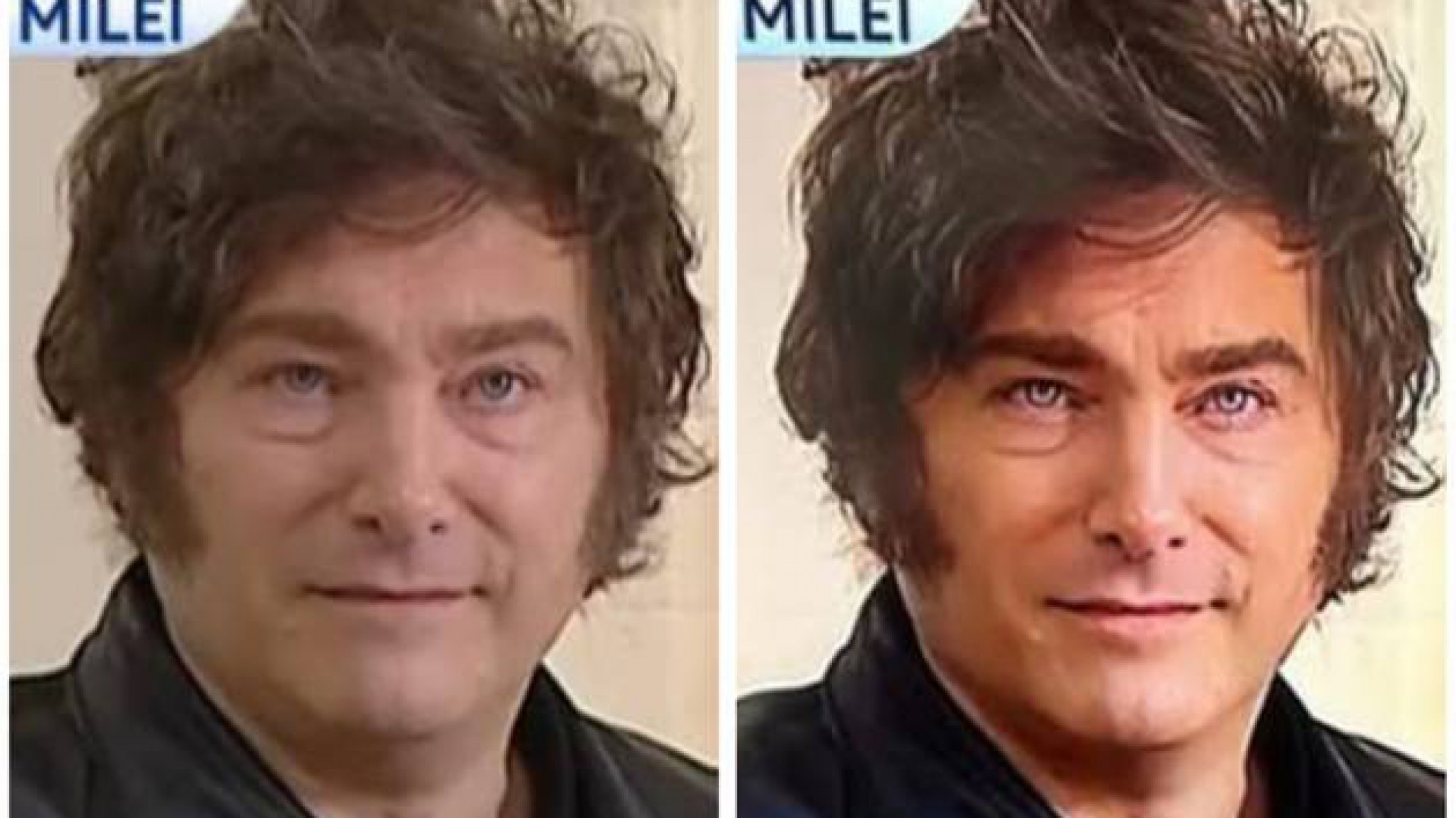 Javier Milei se photoshopeó y estallaron los memes: "Se puso la cara de Homelander"