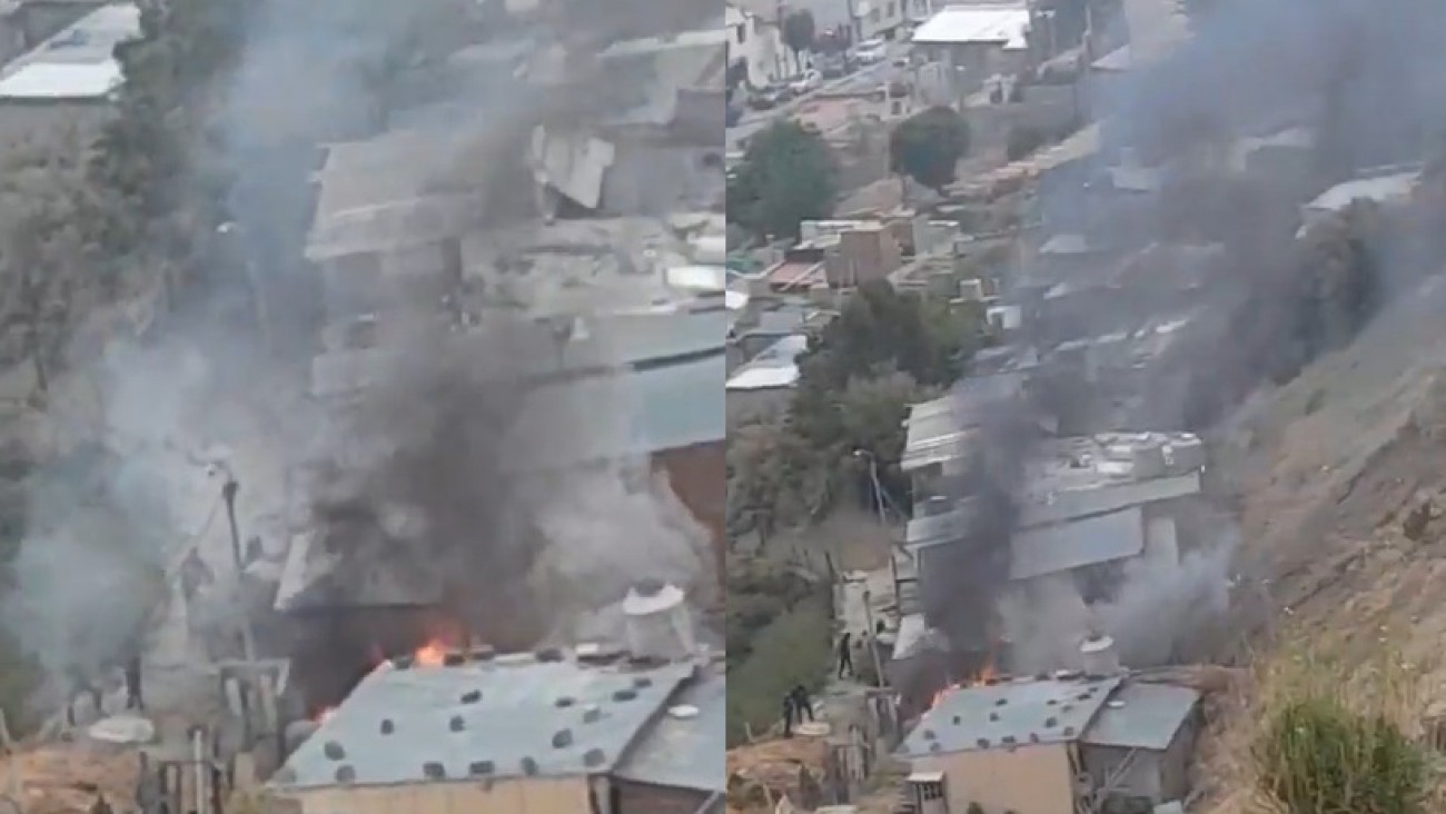 Se prendió fuego una casa en el Infiernillo