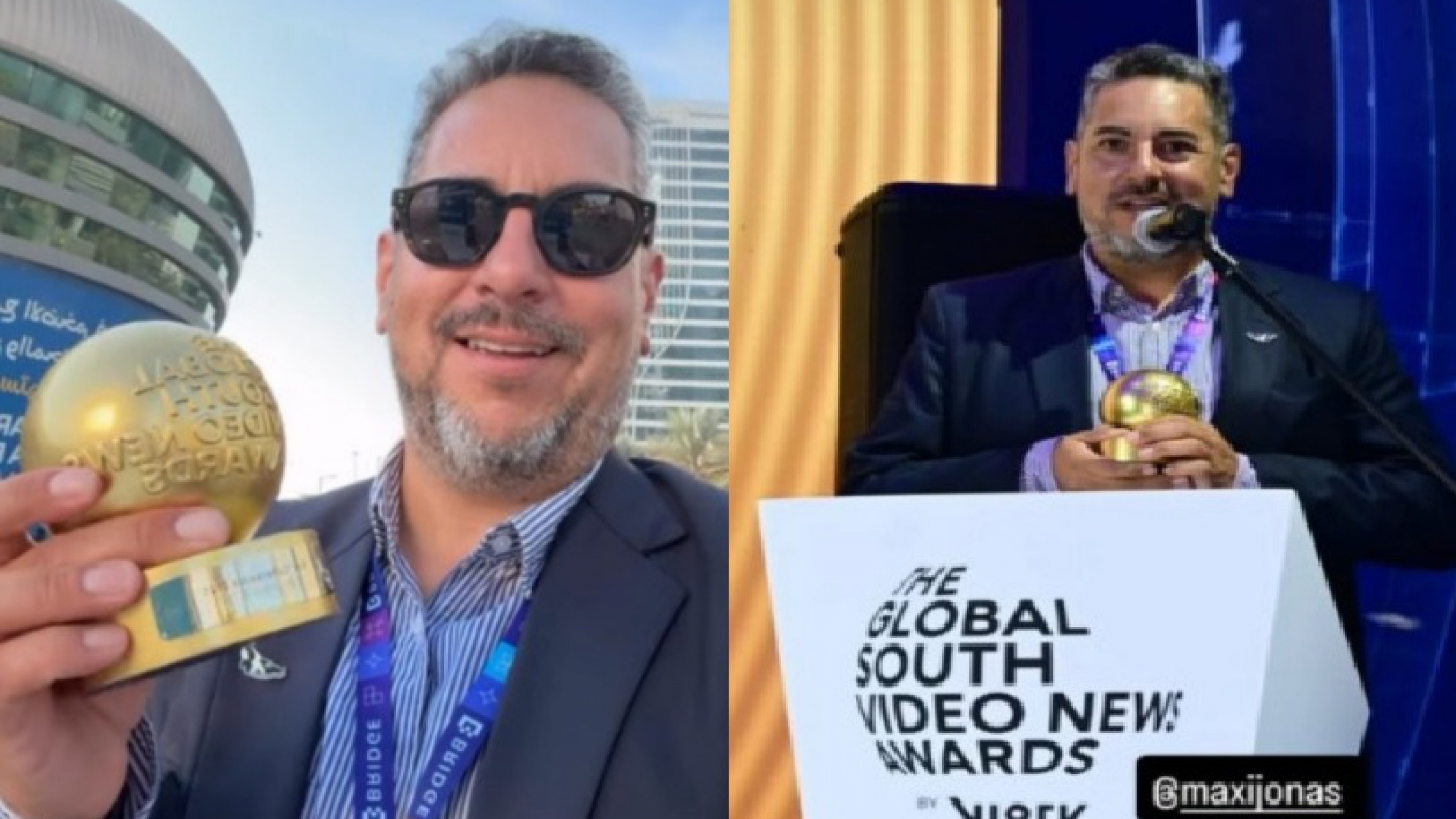 Maxi Jonás ganó en Abu Dhabi entre 3.000 reporteros: primer argentino en llevarse el premio internacional por su video de ballenas