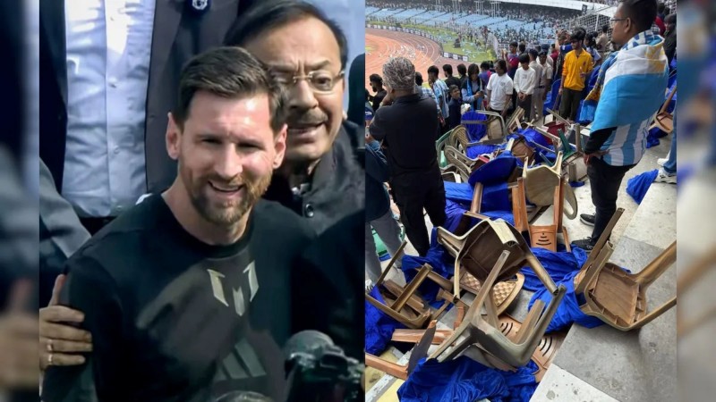 Messi en India: caos en Calcuta tras una breve aparición que desató disturbios
