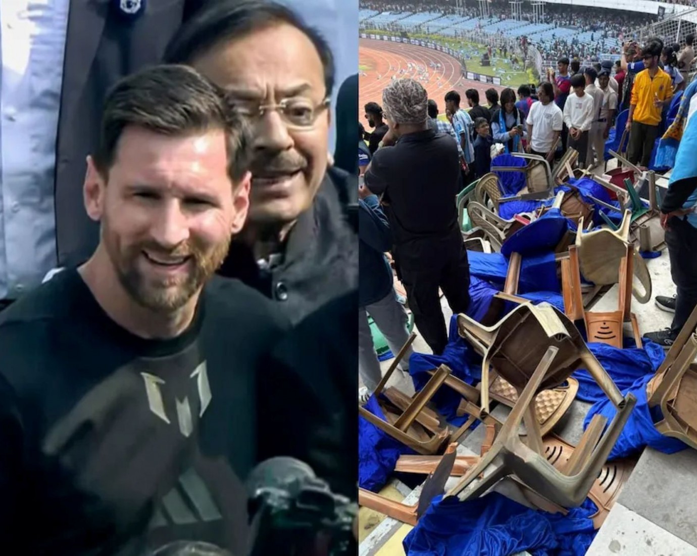 Messi en India: caos en Calcuta tras una breve aparición que desató disturbios