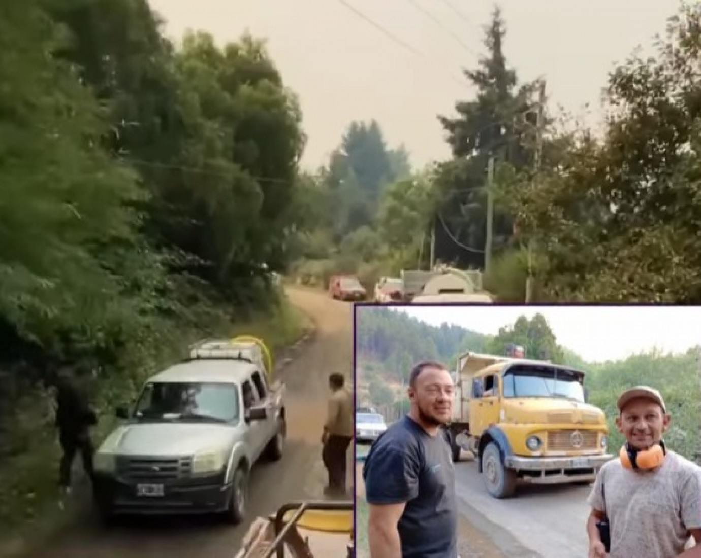 El Hoyo: voluntarios desplegaron más de 1.200 metros de manguera para llevar agua a los brigadistas en Rincón de Lobos
