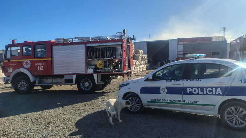 Se incendió un galpón de una empresa