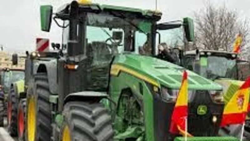 Agricultores españoles se movilizaron contra el acuerdo UE-Mercosur