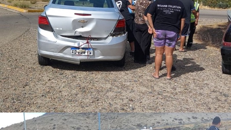 Choque sin heridos en la rotonda de Km 5: dos vehículos involucrados