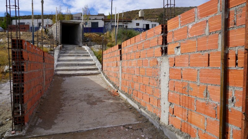 San Martín avanza en la construcción del túnel de acceso a la cancha