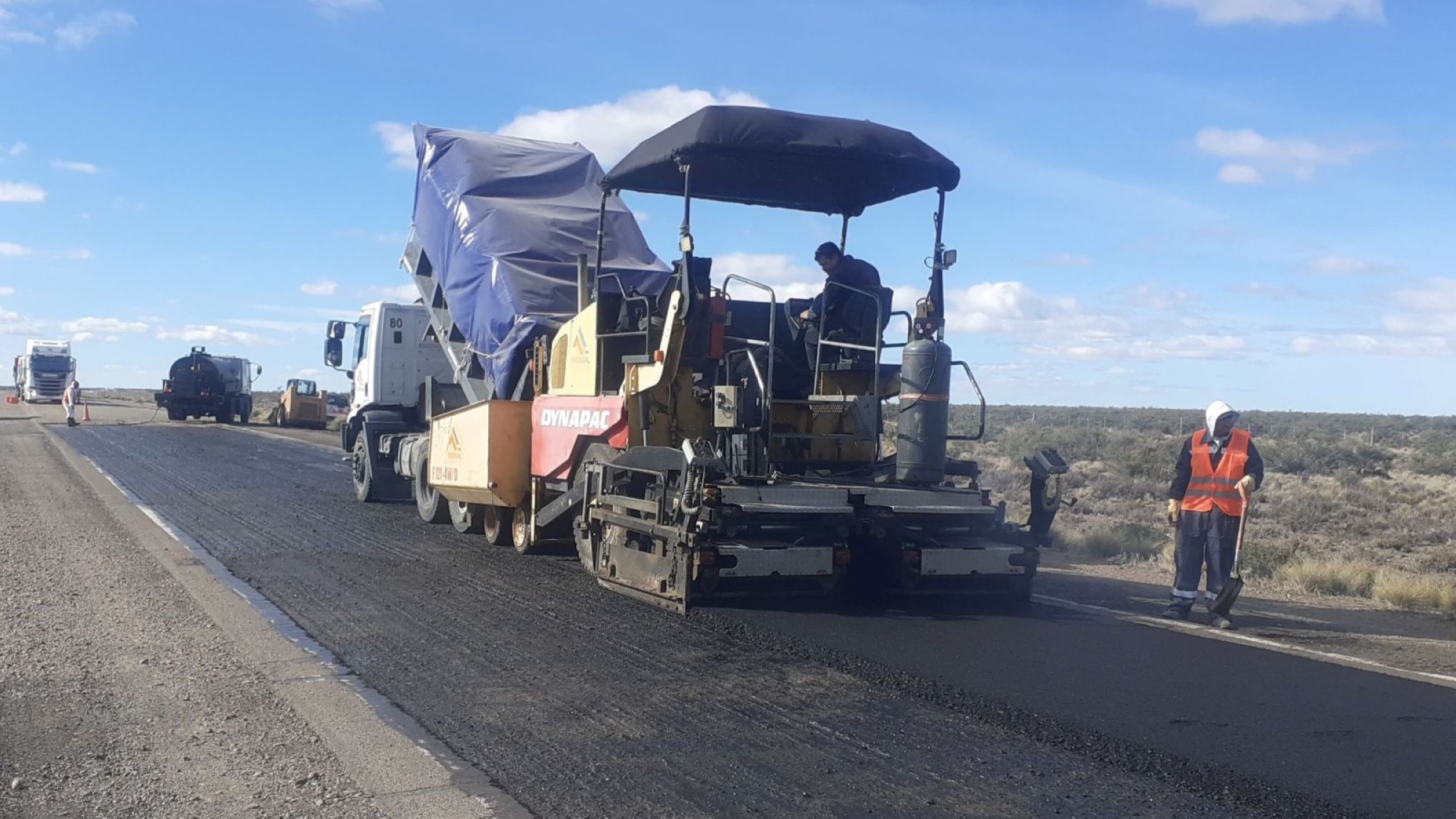Obras en la Ruta Nacional 3: Vialidad Nacional repara la calzada entre Malaspina y Comodoro Rivadavia