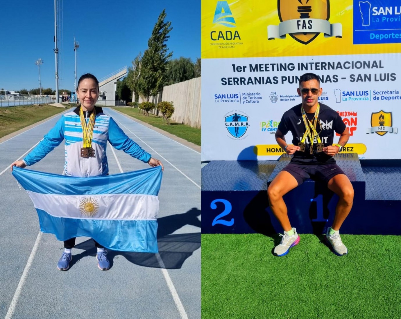 Atletismo: Podios para Vidal y Chiorazzo en el 1º Meeting Internacional Master de San Luis