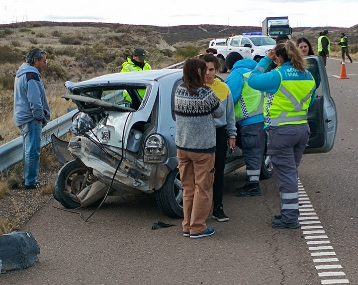 Choque en Ruta 3: un joven fue hospitalizado