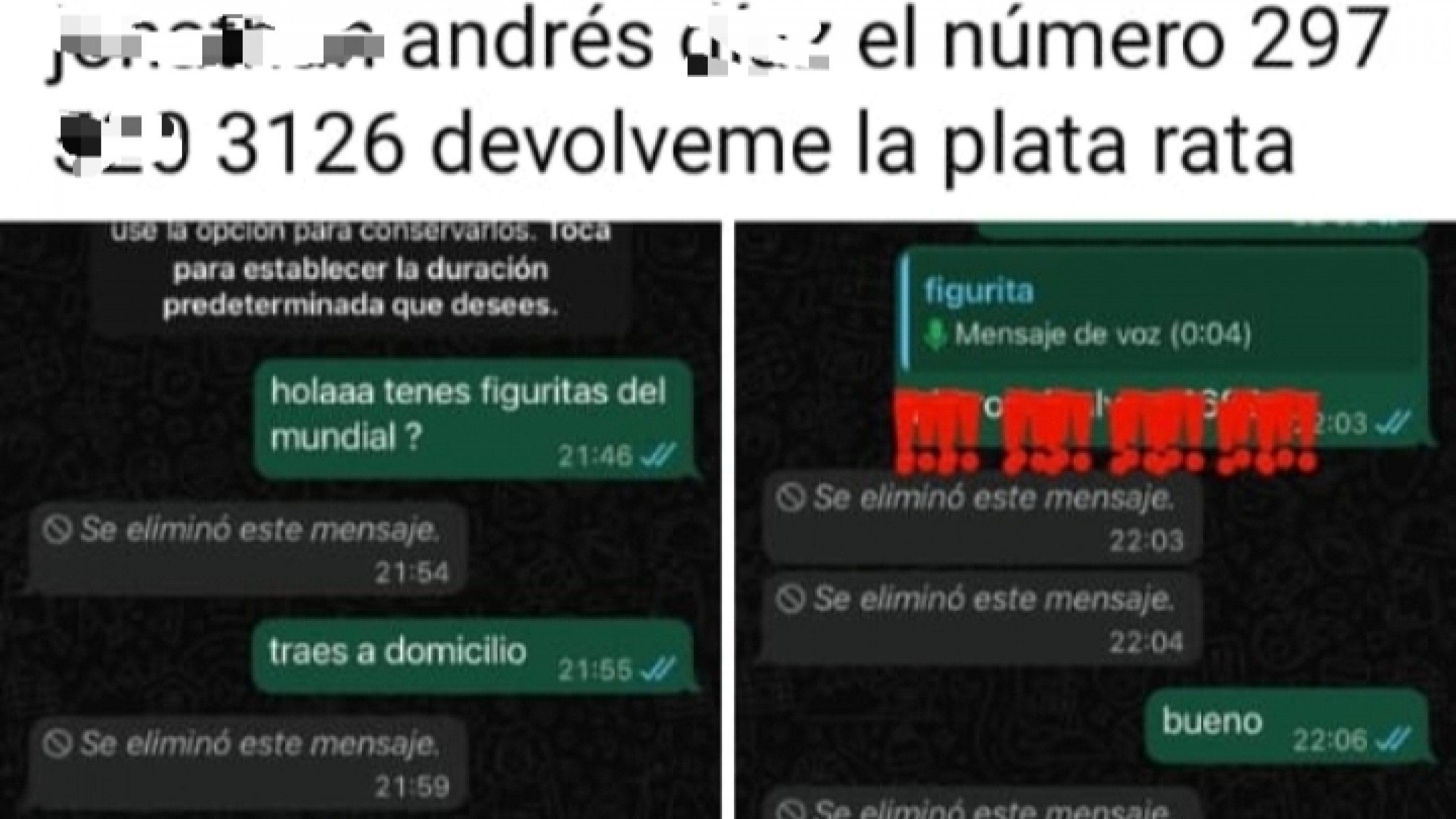 Denunció una presunta estafa por un álbum del Mundial y en redes reconocieron el número del "Chingüengüencha"
