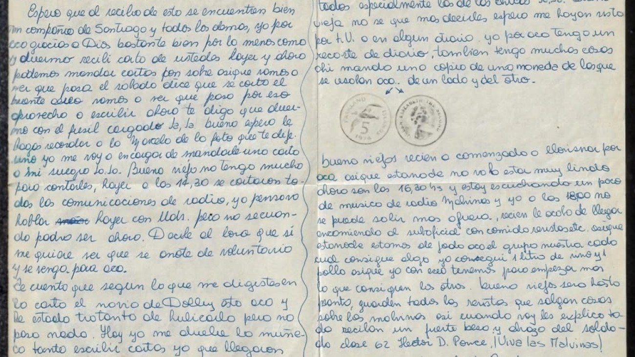 "Cuando la vi me quería morir": subastan en dólares la carta de un veterano de Malvinas y buscan frenar la venta