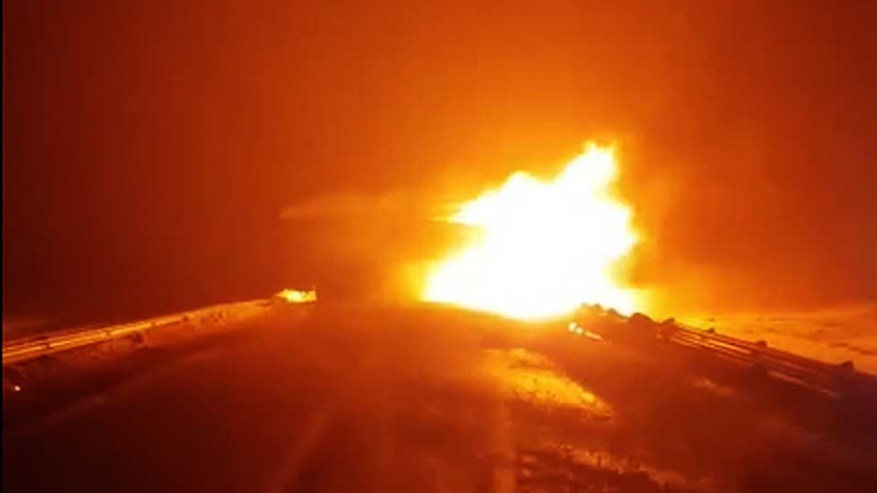 Preocupación en Ruta 3: dos camiones chocaron y se incendiaron