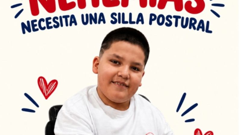 La lucha de Nehemías: organizan un mate bingo para comprarle una silla postural