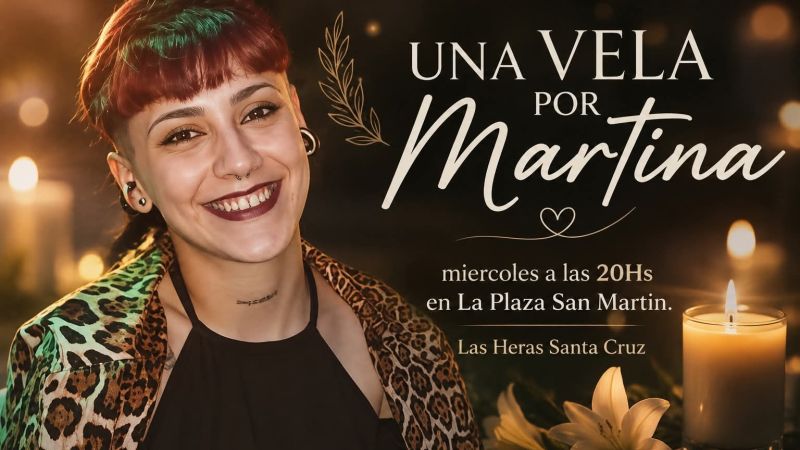 "Una luz por Martina": convocan a una vigilia en Las Heras por la joven que murió en un incendio intencional