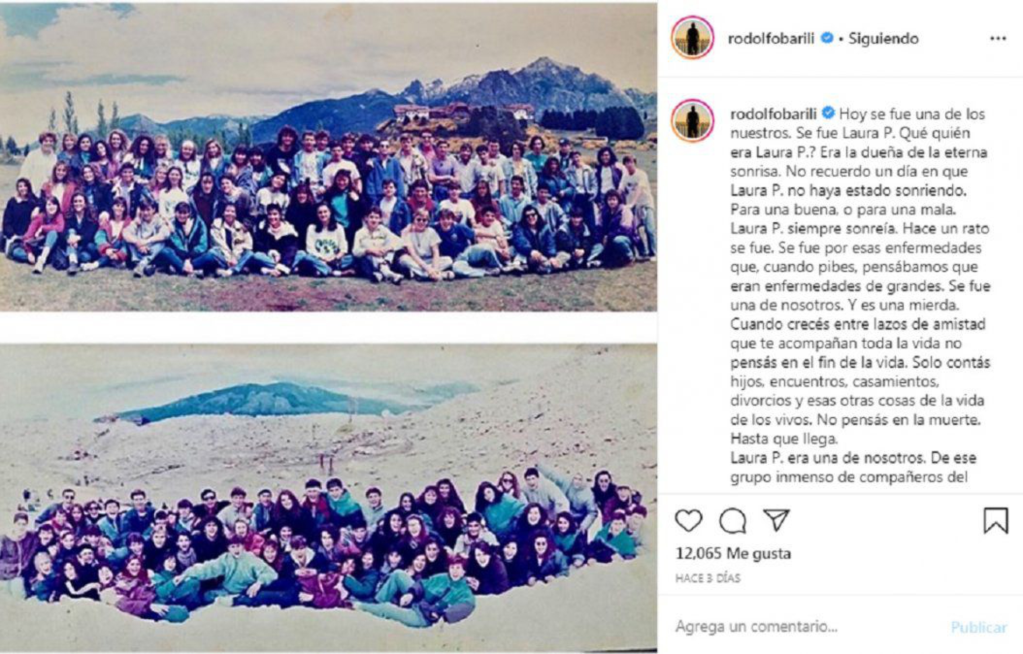 Rodolfo Barili causó ternura con una foto de cuando era bebé