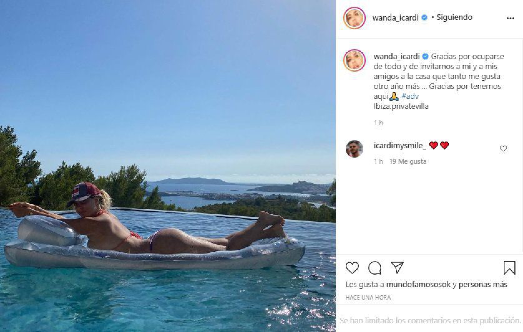 Wanda Nara dejó ver su parte más natural ¡de espalda!