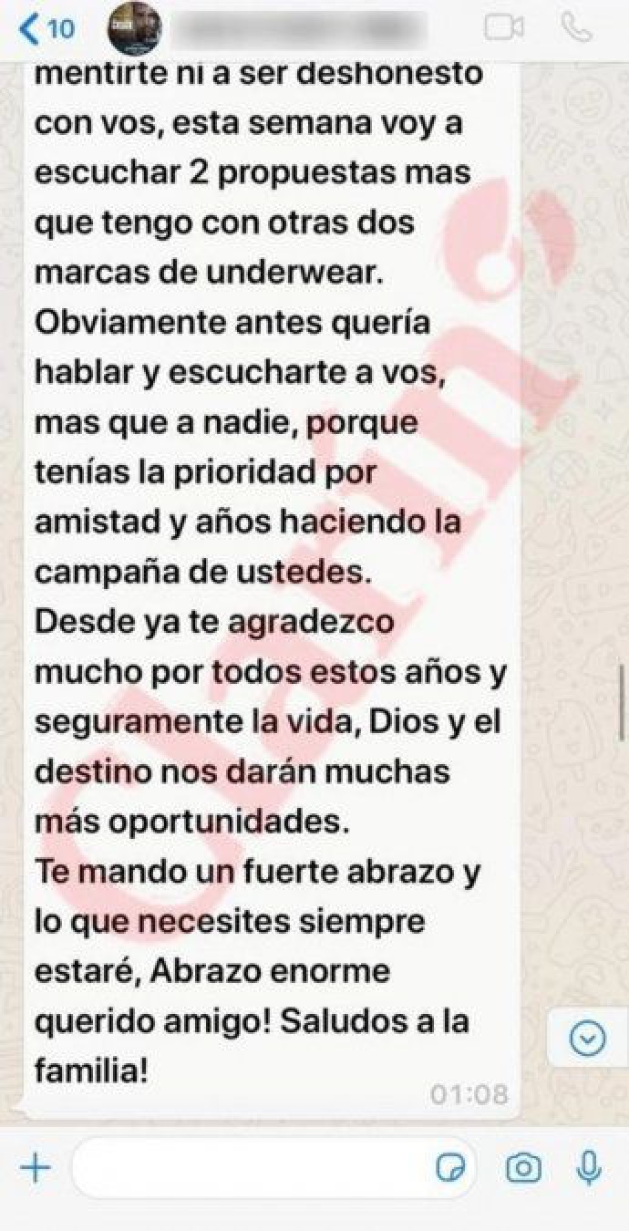 Se filtraron chats de Christian Sancho que desmentirían sus dichos