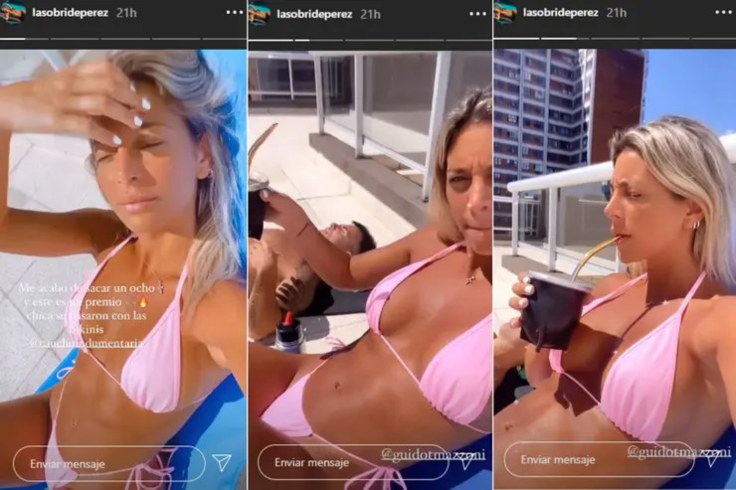 Sol Pérez, de festejo con su novio por aprobar un examen