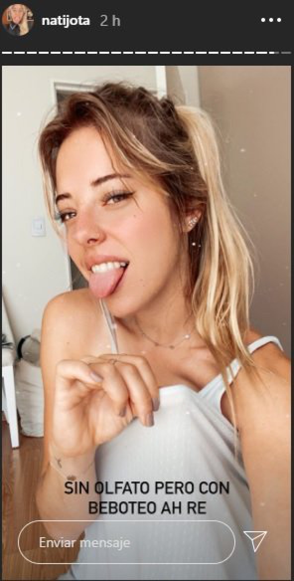 Nati Jota se mostró después de dar positivo por coronavirus