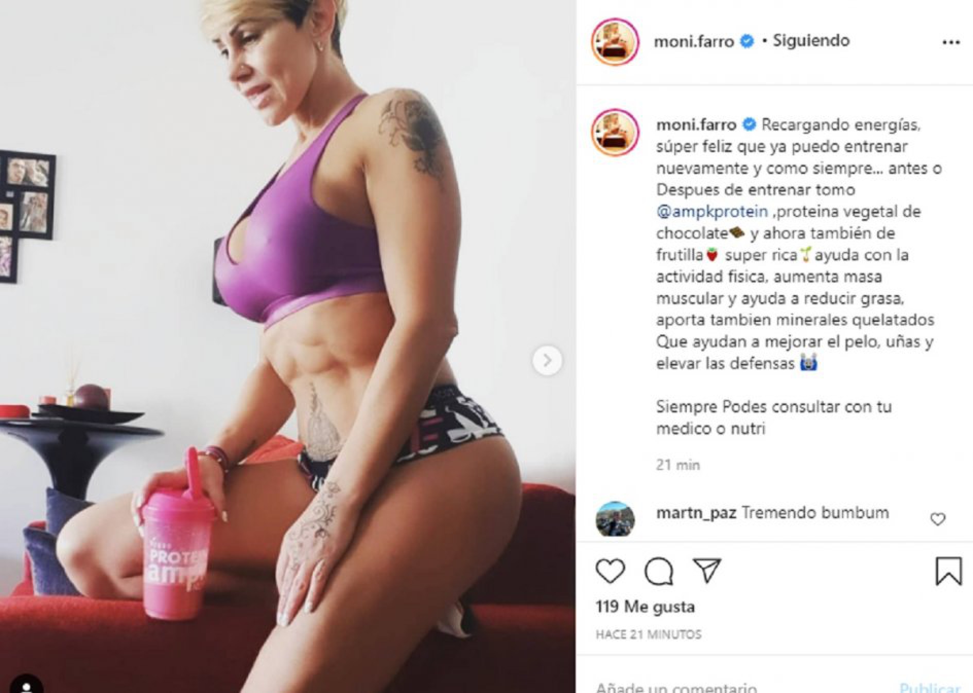 Mónica Farro está festejo: ¡Ya puede volver a entrenar!