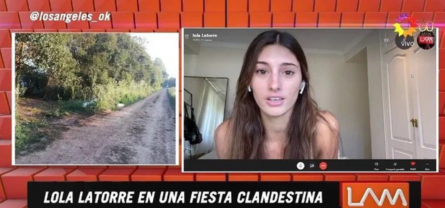 Lola Latorre rompió el silencio, acusada de ir a una fiesta