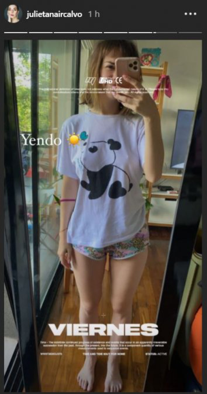 Julieta Nair Calvo se mostró en pijama ¡bien mañanera!