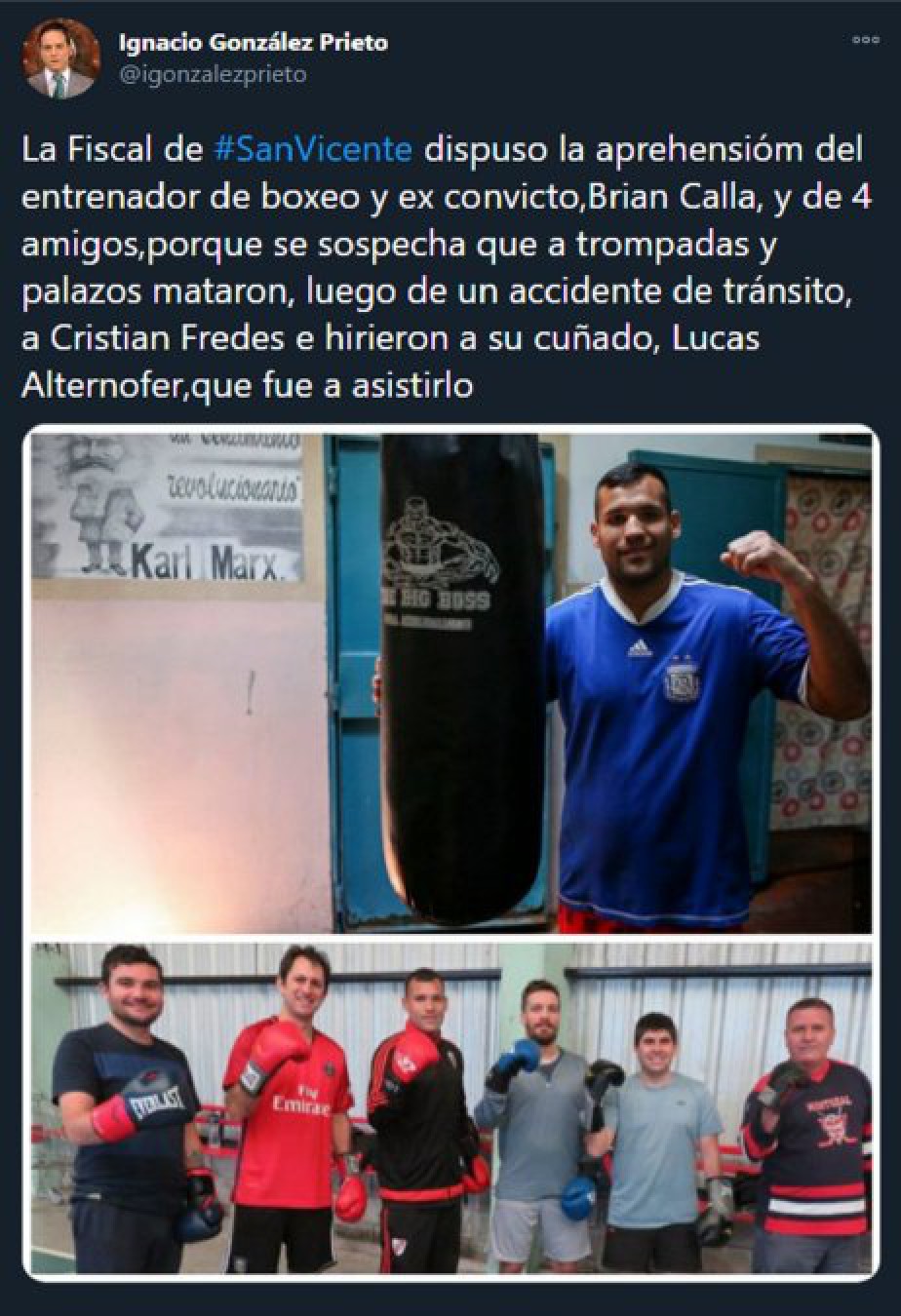 Dispusieron la detención del entrenador de boxeo y sus cuatro amigos por el homicidio de Cristian Fredes