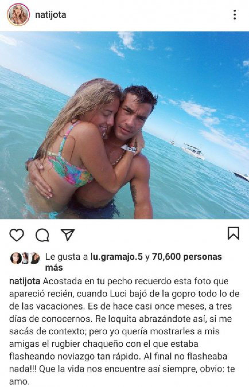 Nati Jota ¿y una indirecta a su ex?: ”Cómo me deprime”