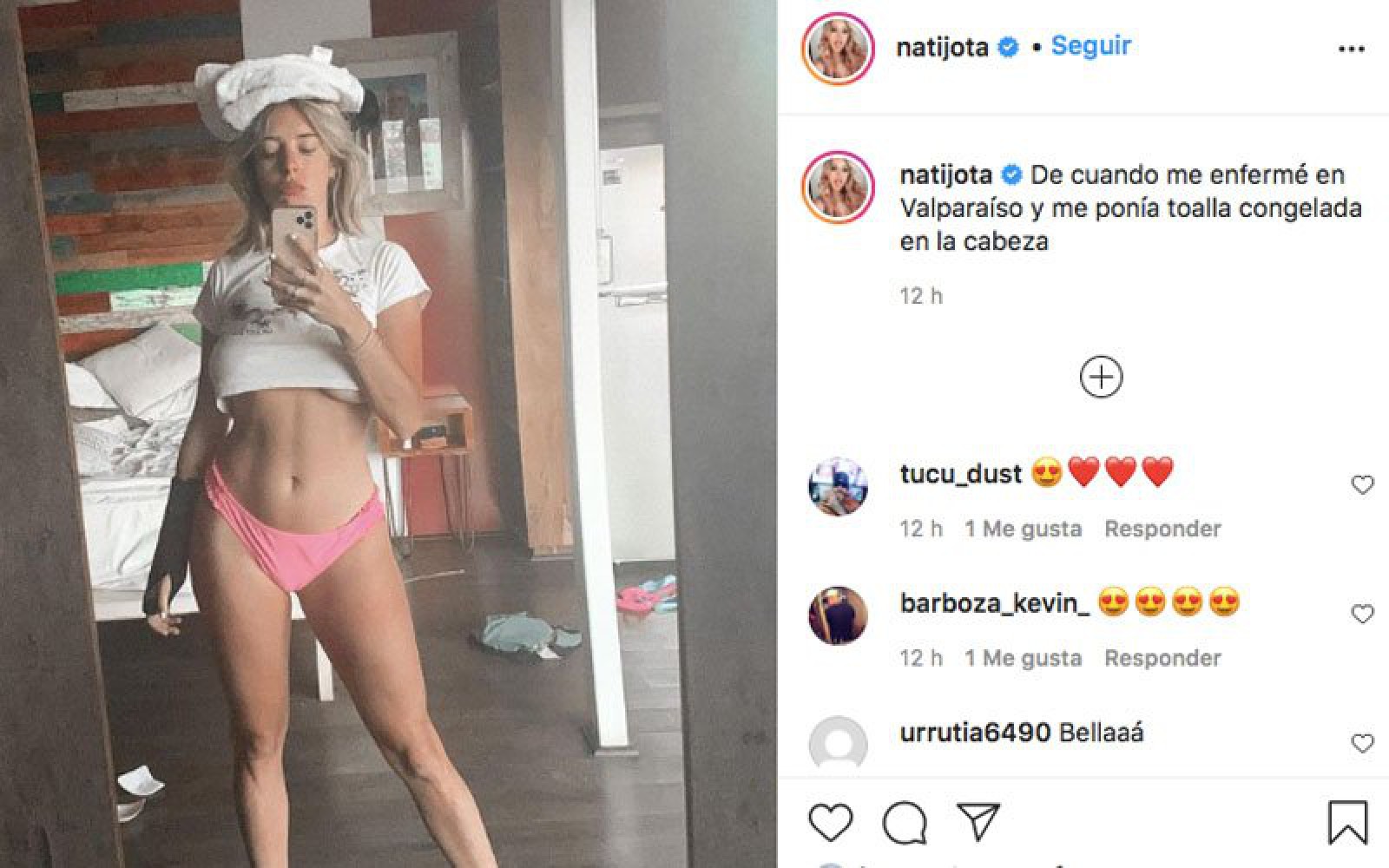 Nati Jota posteó un recuerdo y sus fans enloquecieron
