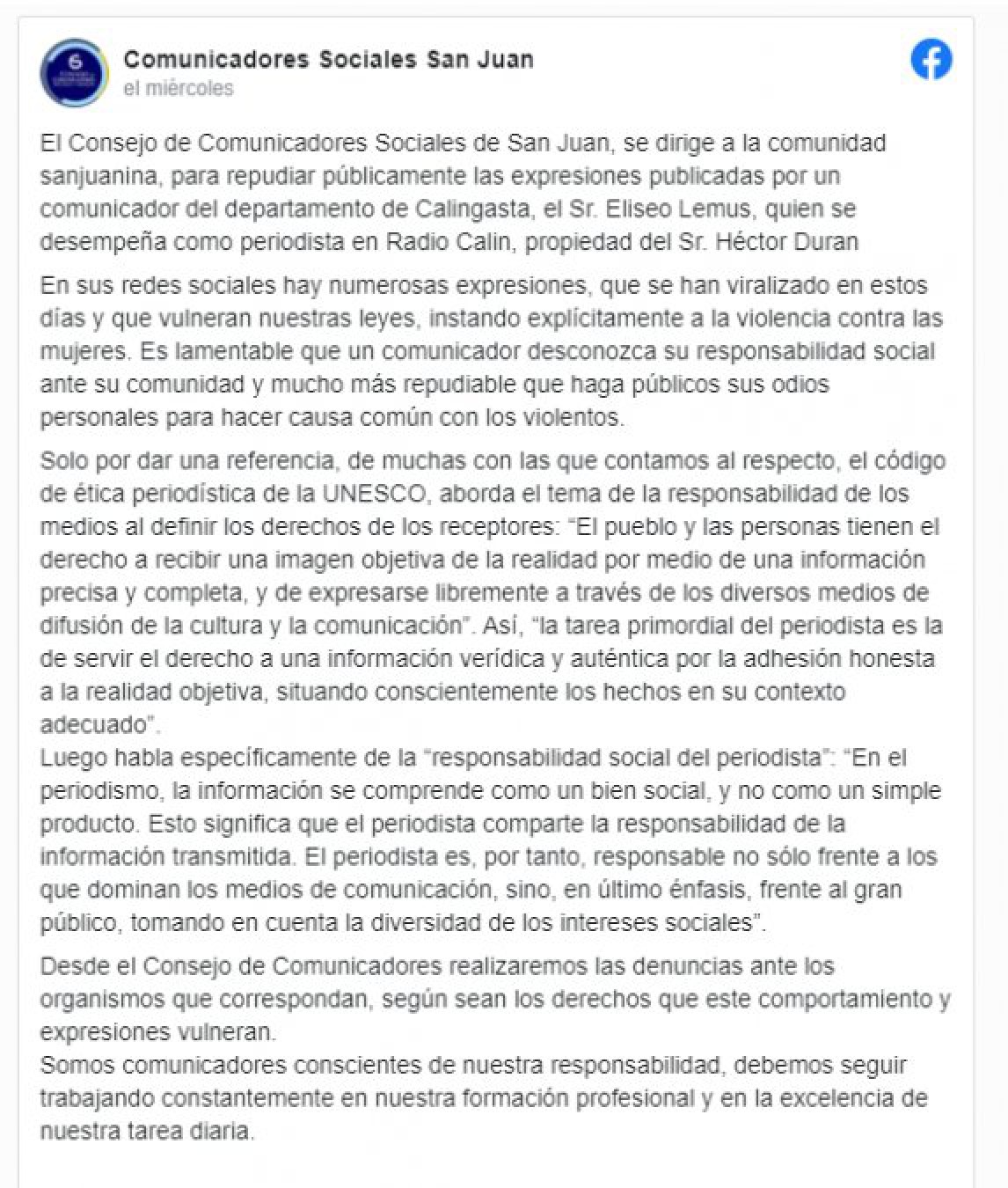 San Juan: tras la legalización del aborto, un locutor pidió “salir a violar” a las mujeres